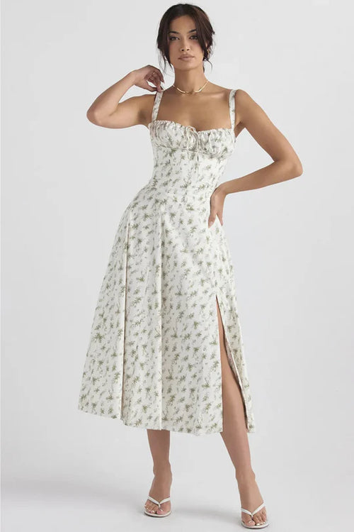 Amalia Floral Corset Midi Dress