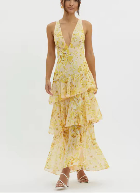 Lucia Floral Tiered Maxi Dress