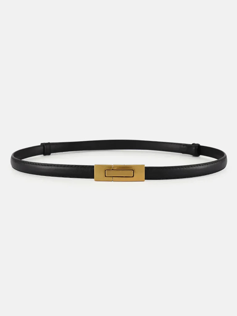 Rosetta Slim Lock Leather Belt