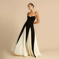 Serafina Contrast Panel Maxi Dress