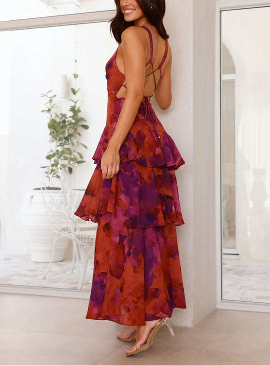 Lucia Floral Tiered Maxi Dress