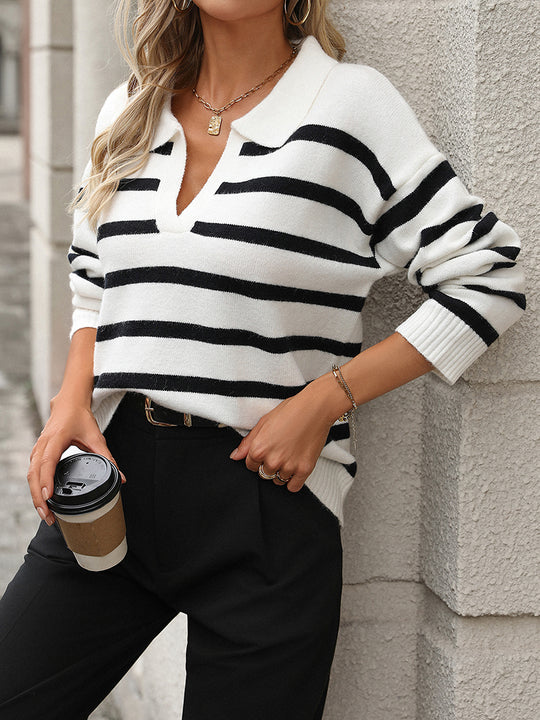 Vittoria Striped Knit Sweater
