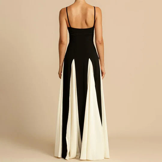 Serafina Contrast Panel Maxi Dress