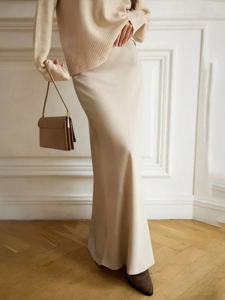 Isadora Satin Maxi Skirt