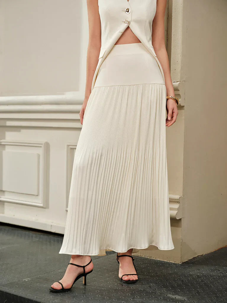 Annalisa Pleated Midi Skirt