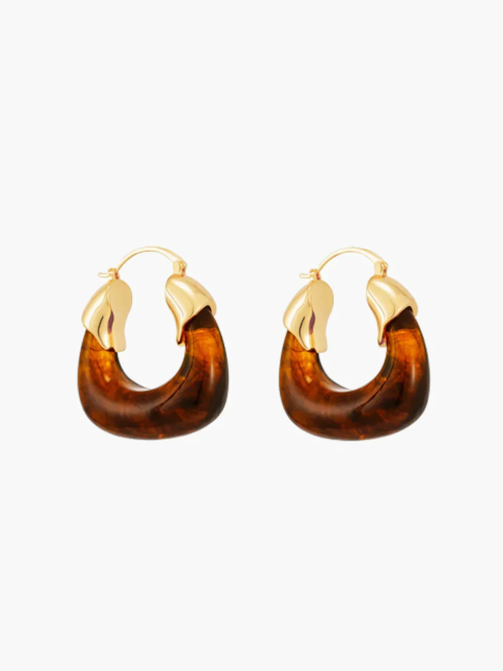 Arietta Amber Hoop Earrings