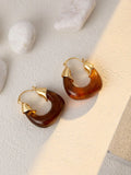 Arietta Amber Hoop Earrings