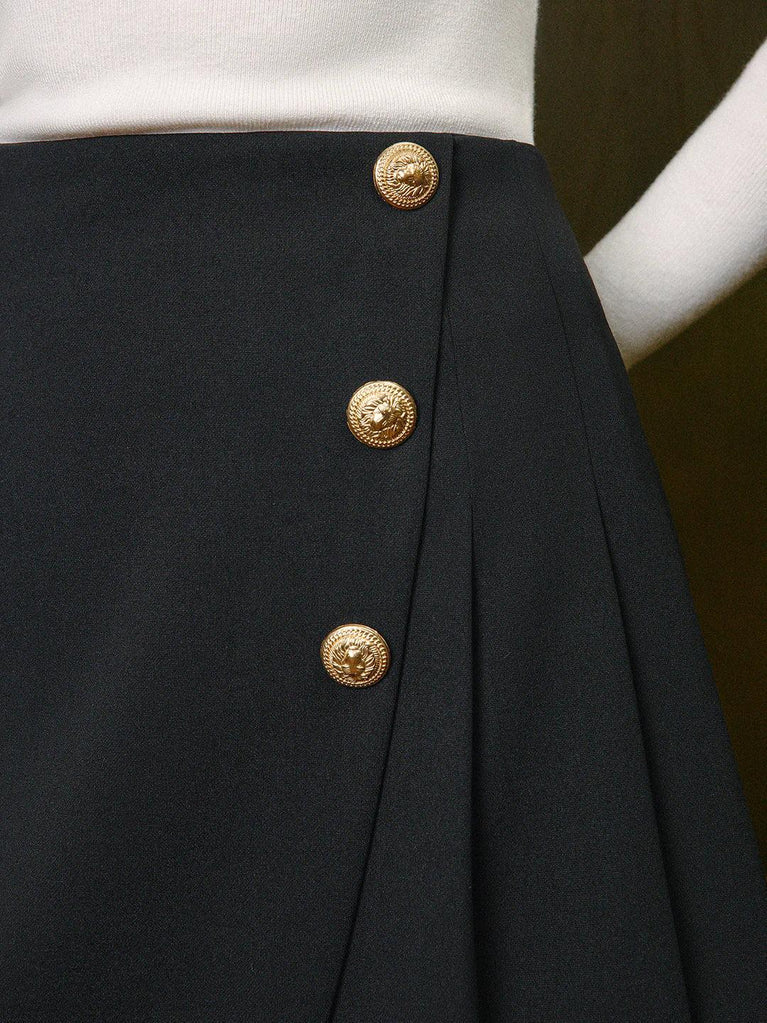 Alessia Button Mini Skirt