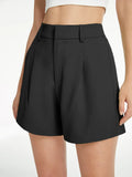 Carina Pleated High-Waist Shorts