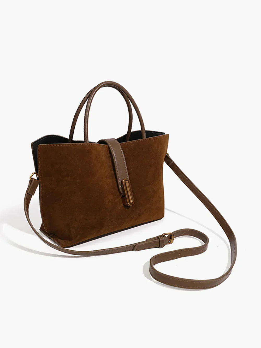 Donatella Suede Top Handle Bag