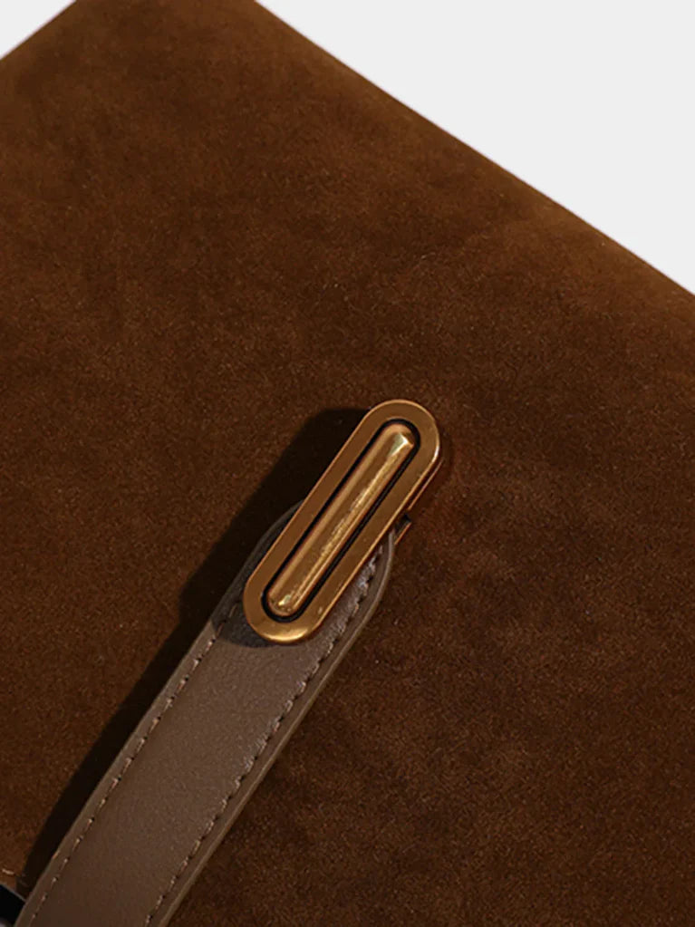 Donatella Suede Top Handle Bag