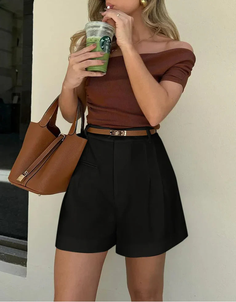 Elisa Tailored Pleated Shorts