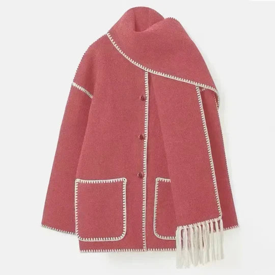 Liora Fringe Wool Coat