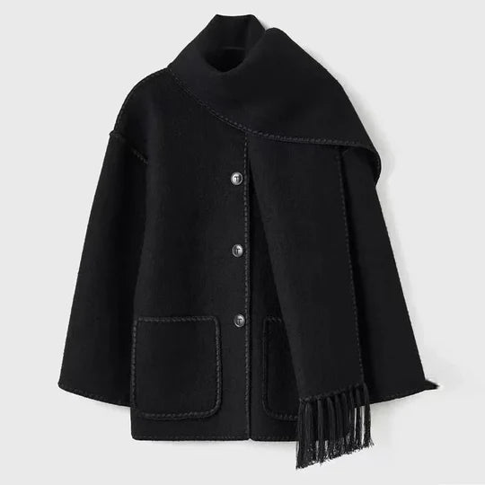 Liora Fringe Wool Coat