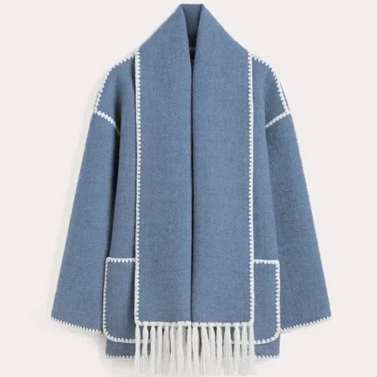 Liora Fringe Wool Coat