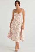 Amalia Floral Corset Midi Dress