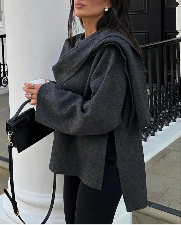 Calista Drape Wool Jacket