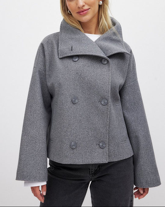 Vireya Cropped Wool Coat
